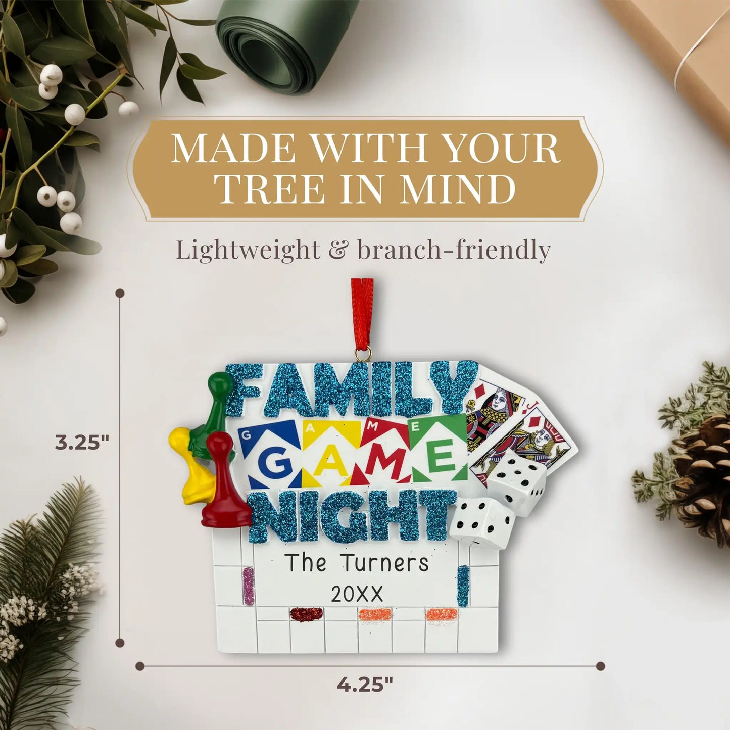 Family Game Night Personalized Ornament