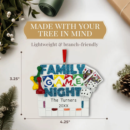 Family Game Night Personalized Ornament
