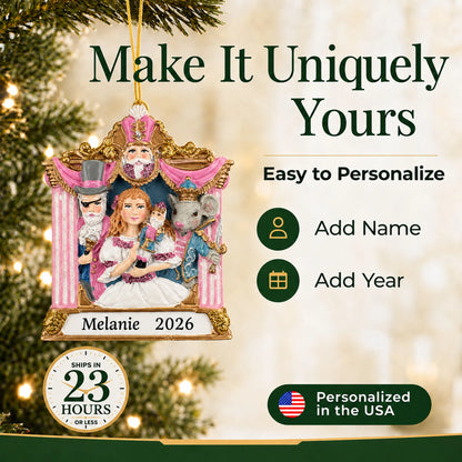 Make it yours: personalize the Nutcracker Suite christmas ornament