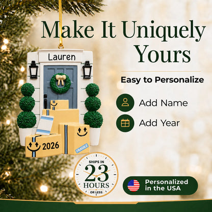 Make it yours: add name and year to the personalized online shopping delivery christmas ornament