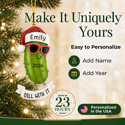 Make it yours: personalize the Pickle christmas ornament