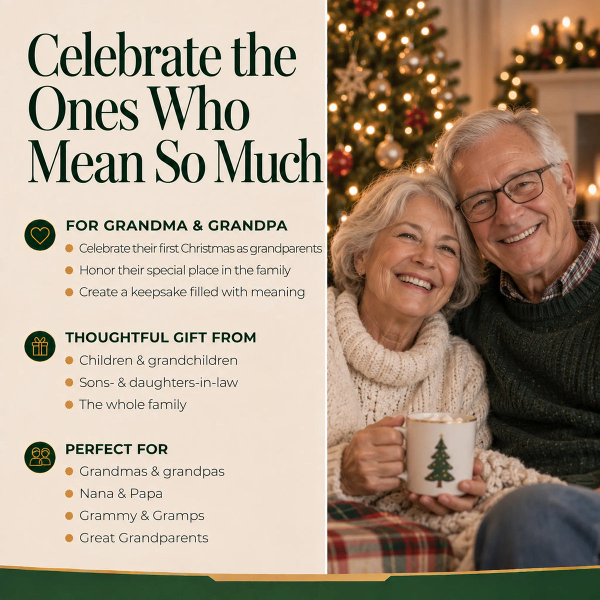 Celebrate the ones who mean so much with a personalized sweet grandson christmas ornament