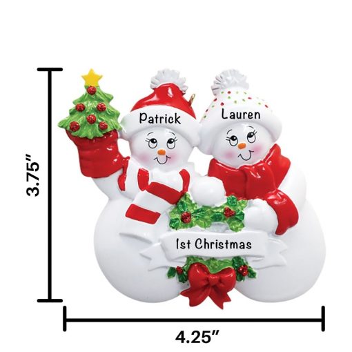 Snowmen Personalized Christmas Ornament