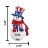 Patriotic Snowman Personalized Christmas Ornament