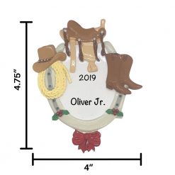 Cowboy Personalized Christmas Ornament