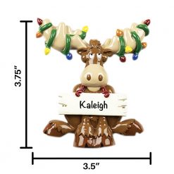 Christmas Moose Personalized Christmas Ornament