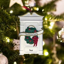 Personalized White Door Christmas Ornament