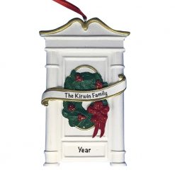 White Door Personalized Christmas Ornament
