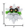 Snowflake Bear Couple Personalized Christmas Ornament