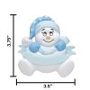Blue Snowbaby No Words Personalized Christmas Ornament