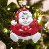 Personalized Red Snowbaby without Words Christmas Ornament