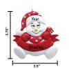 Red Snowbaby No Words Personalized Christmas Ornament