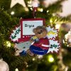 Personalized Video Game Bear Christmas Ornament