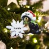 Personalized Sitting Black Bear Christmas Ornament