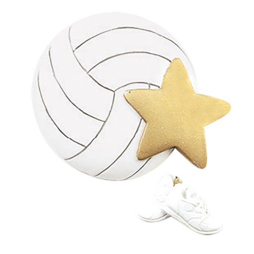 Volleyball Star Personalized Christmas Ornament - Blank