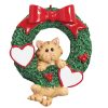 Orange Tabby Cat Personalized Christmas Ornament - Blank