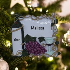 Personalized Wine Christmas Ornament