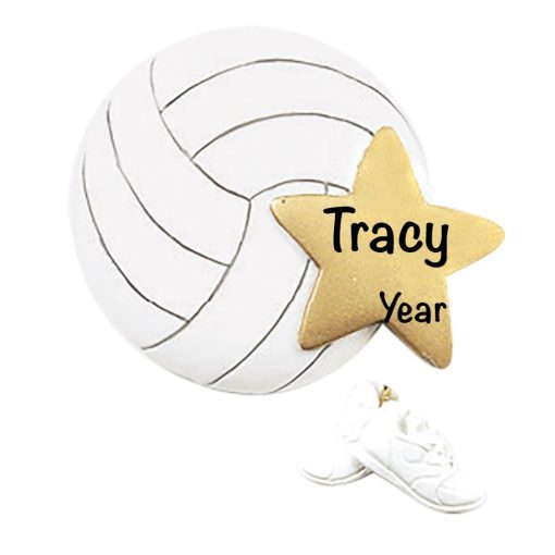 Volleyball Star Personalized Christmas Ornament