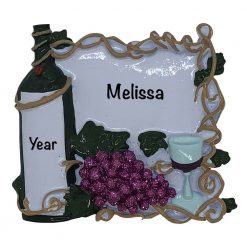 Wine Personalized Christmas Ornament