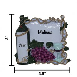 Wine Personalized Christmas Ornament