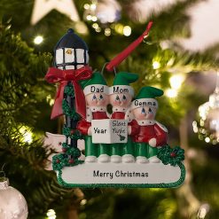 Personalized Choir Family of 3 Christmas Ornament