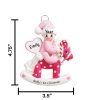 Pink Baby Rocking Horse Personalized Christmas Ornament