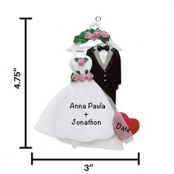 Wedding Attire Personalized Christmas Ornament