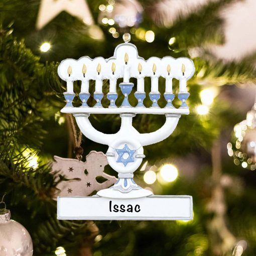Personalized Menorah Christmas Ornament