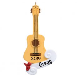 Acoustic Guitar Personalized Christmas Ornament