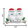Owl Couple Personalized Christmas Ornament