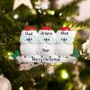 Personalized Owl Family of 3 Christmas Ornament
