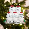 Personalized Owl Family of 5 Christmas Ornament