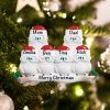 Personalized Owl Family of 6 Christmas Ornament