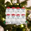 Personalized Owl Family of 8 Christmas Ornament