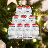 Personalized Owl Family of 9 Christmas Ornament