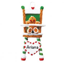 Gingerbread High Chair Personalized Christmas Ornament
