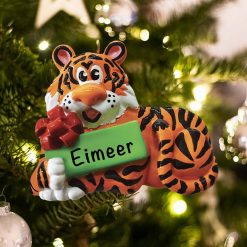 Personalized Christmas Tiger Christmas Ornament
