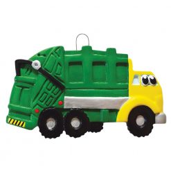 Garbage Truck Personalized Christmas Ornament - Blank