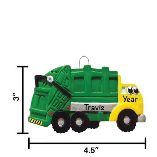 Garbage Truck Toy Personalized Christmas Ornament
