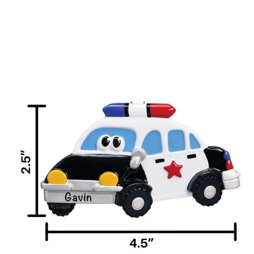 Police Car Toy Personalized Christmas Ornament