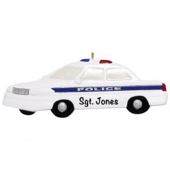 173 Police Car Personalized Christmas Ornament