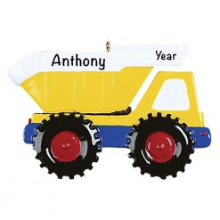 Dump Truck Personalized Christmas Ornament
