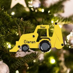 Personalized Back Hoe Christmas Ornament