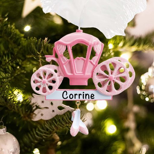 Personalized Princess Carriage Christmas Ornament