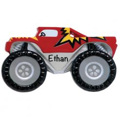 Monster Truck Personalized Christmas Ornament
