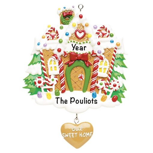 Gingerbread House Personalized Christmas Ornament