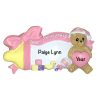 Baby's 1st Christmas Girl Baby Bottle Personalized Christmas Ornament