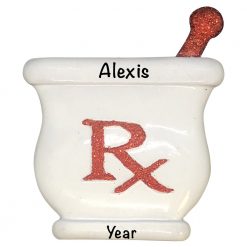Pharmacist RX Personalized Christmas Ornament