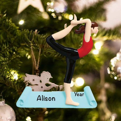 Personalized Yoga Christmas Ornament