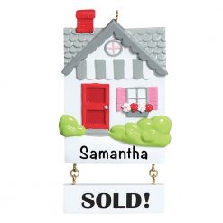 Real Estate Sold House Personalized Christmas Ornament